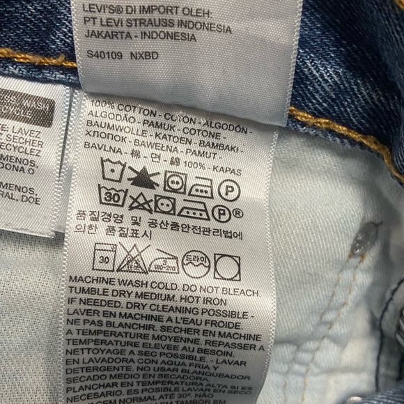 Levi’s 505 Regular Fit Straight Leg Jeans Blue - Picture 14 of 15